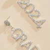 Women Versona 2024 Grad Rhinestone Earrings