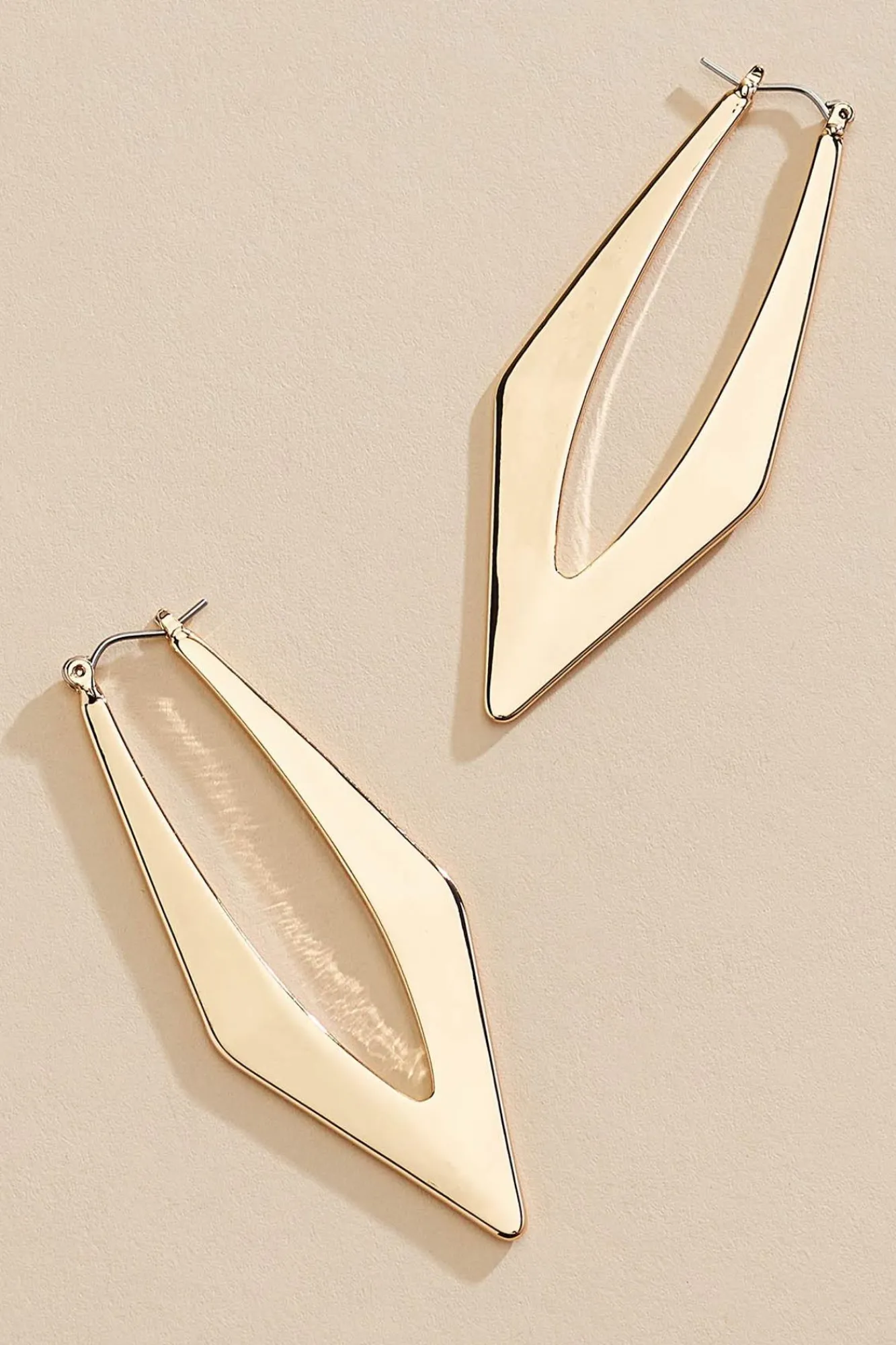 Women Versona Abstract Diamond Hoop Earrings