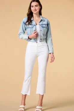 Women Versona Acid Wash Denim Jacket