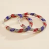 Women Versona Americana Stone Hoop Earrings