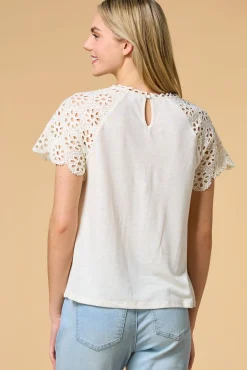 Women Versona Apple Of My Eyelet Top