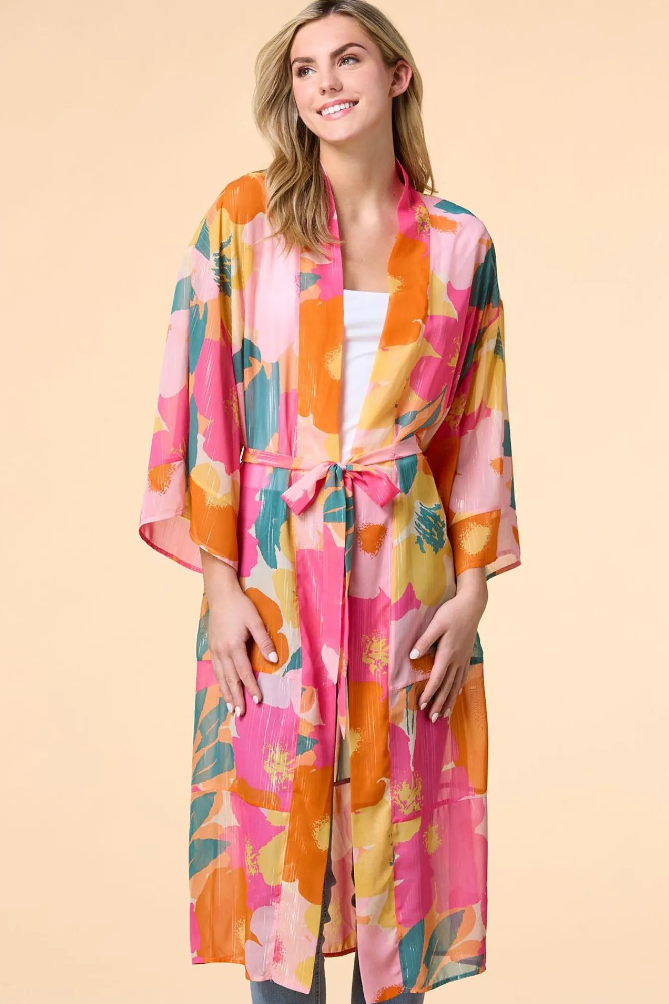 Women Versona Baja Blooms Kimono