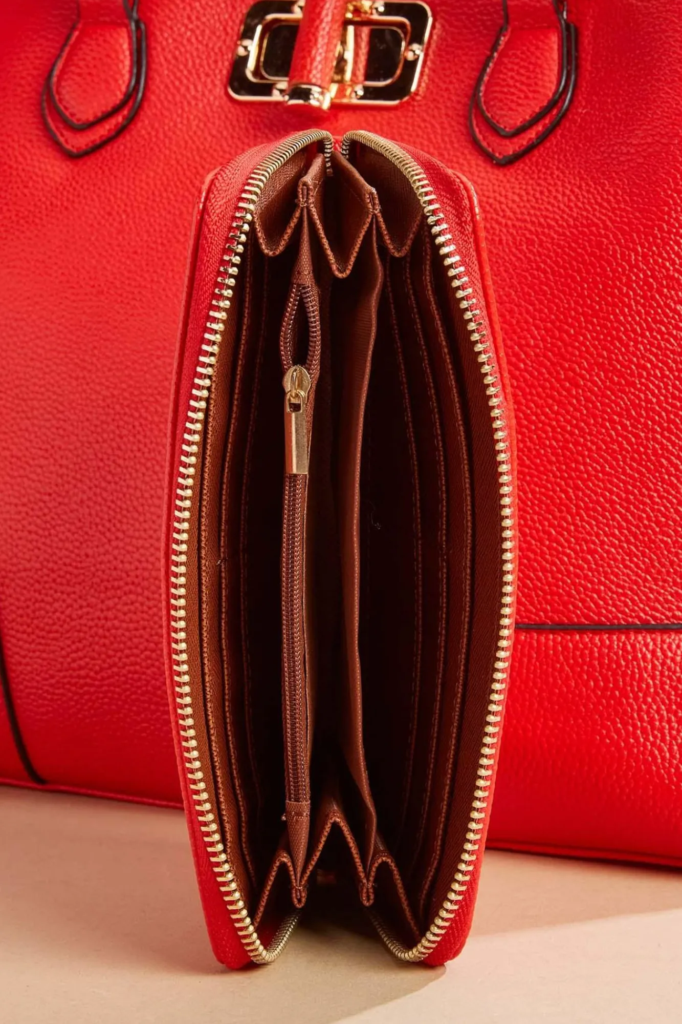 Women Versona Bamboo Handle Satchel And Wallet Set
