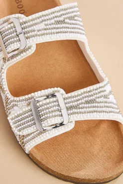 Women Versona Beaded Double Band Sandals