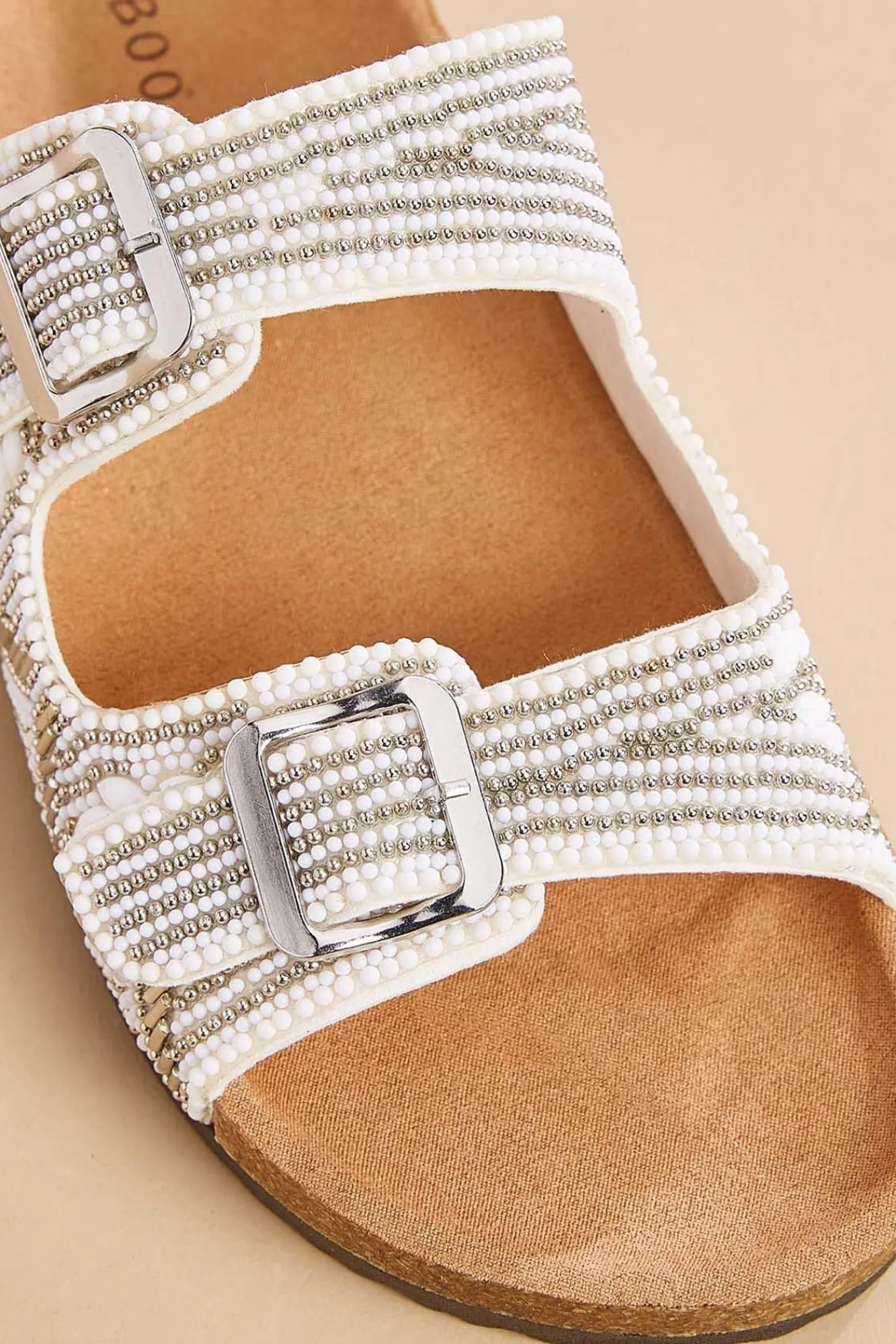 Women Versona Beaded Double Band Sandals