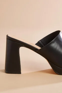Women Versona Black Peep Toe Heels