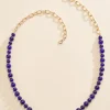 Women Versona Blue Bead Chain Necklace