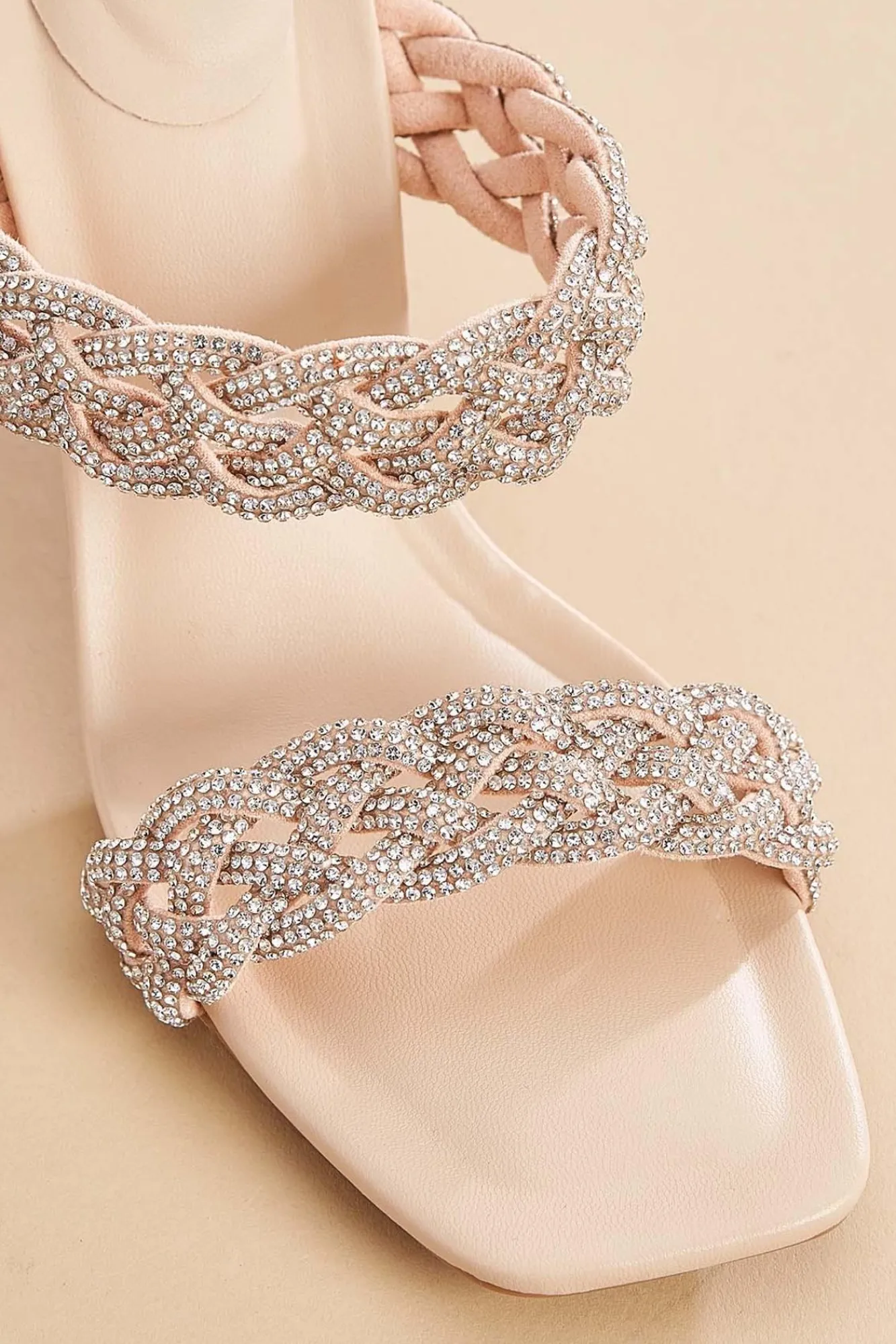 Women Versona Braided Bling Band Heels
