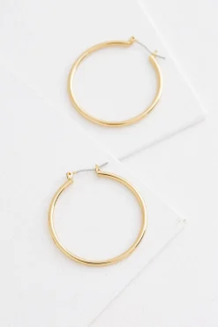 Women Versona Brass Hoop Earrings