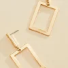 Women Versona Brushed Square Earrings