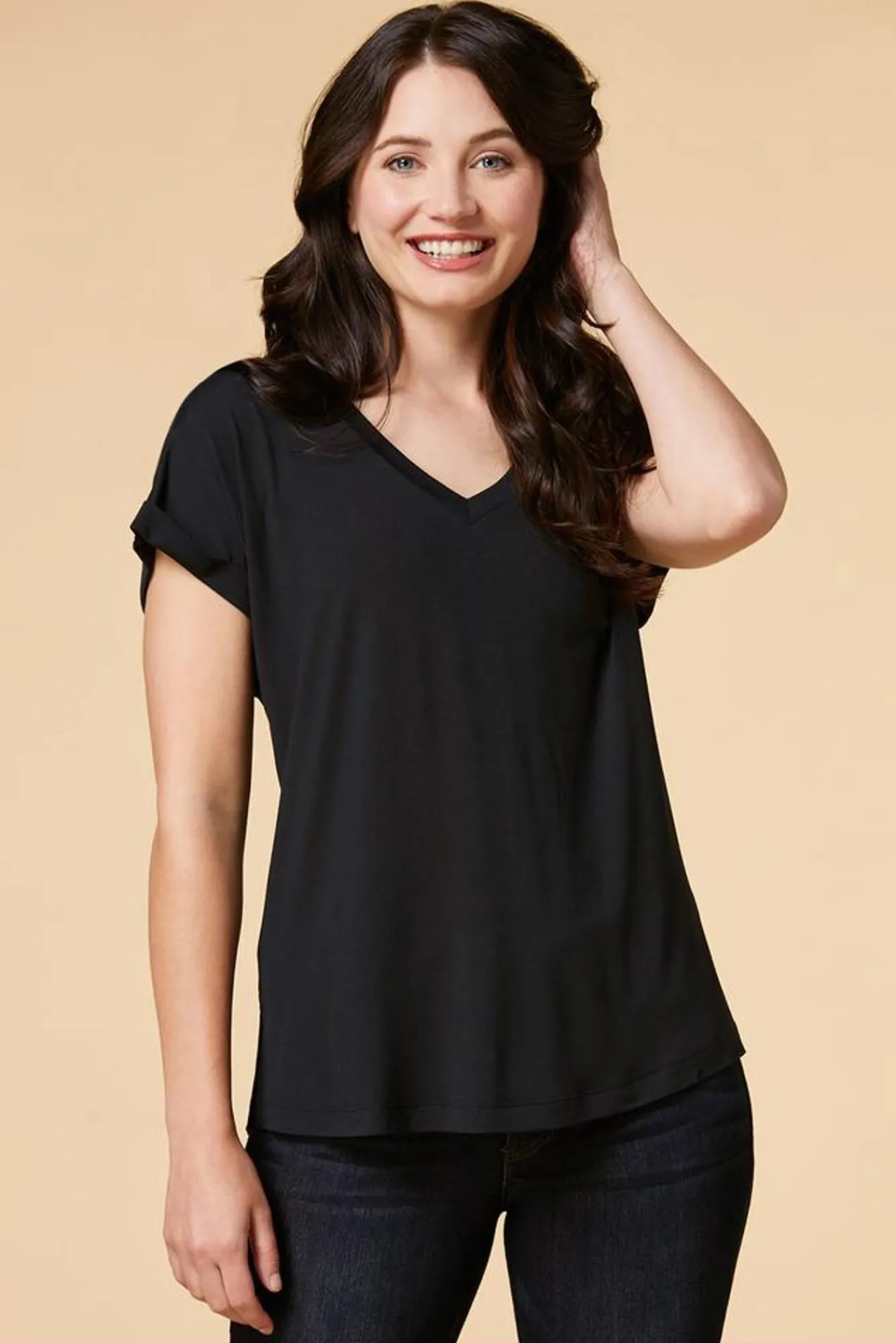 Women Versona Butter Knit Vneck Top