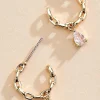 Women Versona Chain Link Charm Hoop Earrings