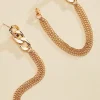 Women Versona Chain Link Front Back Earrings