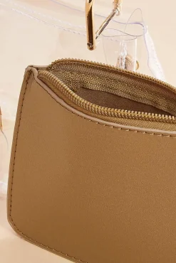 Women Versona Clear Crossbody And Faux Leather Pouch Set
