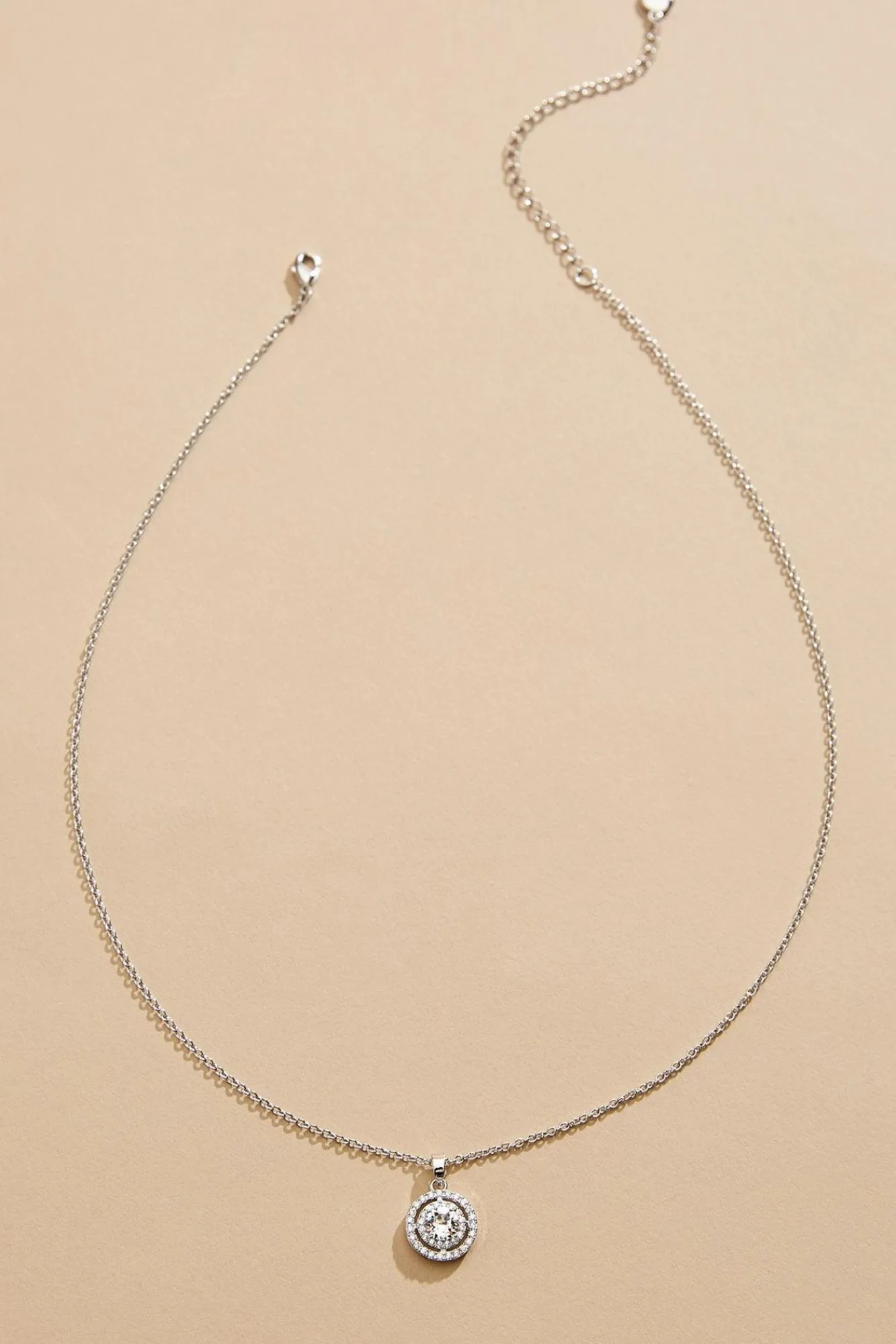 Women Versona Clear Stone Pendant Necklace