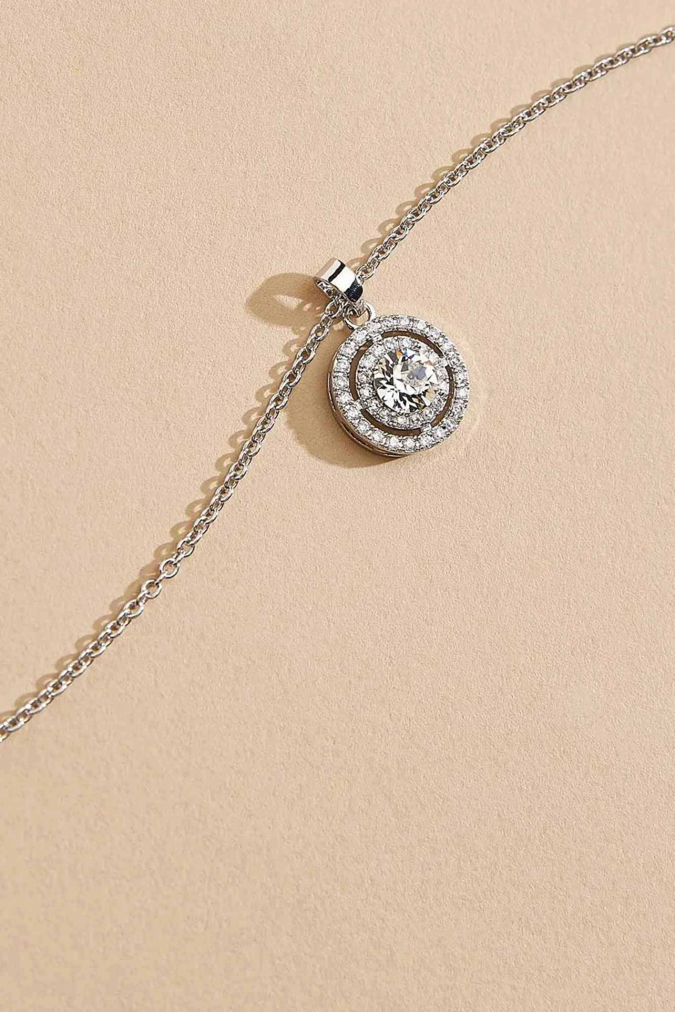 Women Versona Clear Stone Pendant Necklace