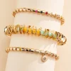 Women Versona Color Gold Bead Bracelet Set
