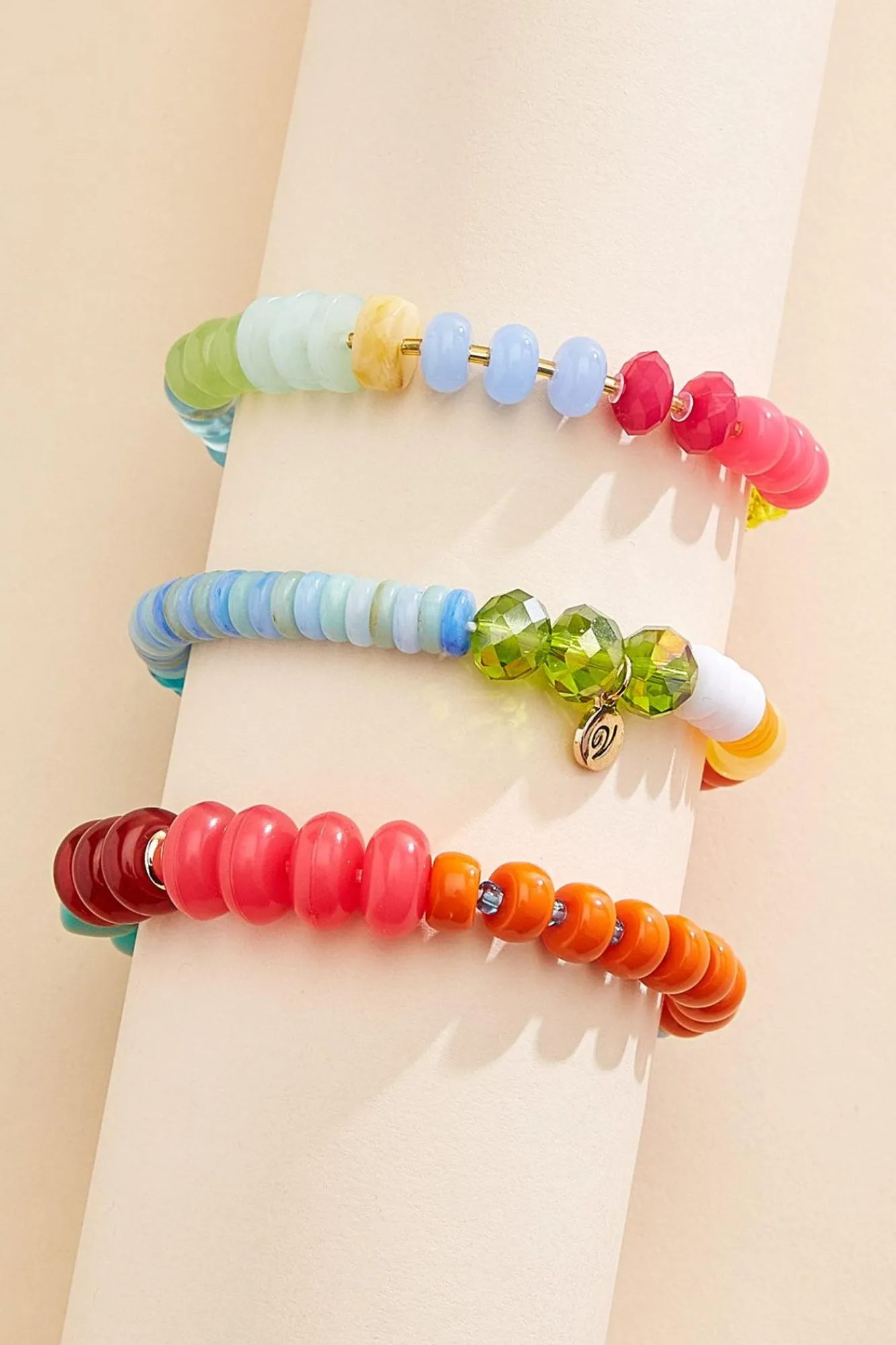 Women Versona Colorful Beaded Stretch Bracelet Set