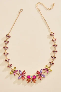 Women Versona Colorful Butterfly Short Necklace