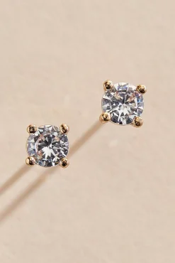 Women Versona Cubic Zirconia Sparkling Stud Earrings
