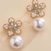 Women Versona Daisy Pearl Dangly Earrings