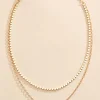 Women Versona Delicate Stone Layered Necklace