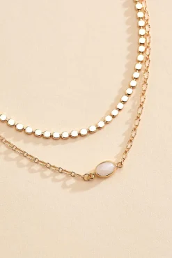 Women Versona Delicate Stone Layered Necklace