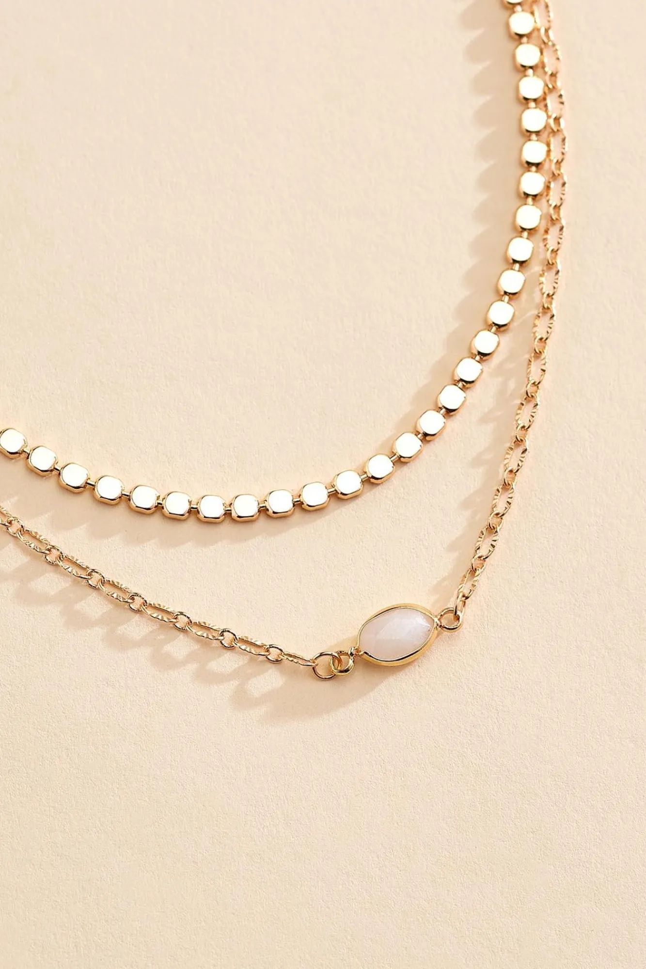 Women Versona Delicate Stone Layered Necklace