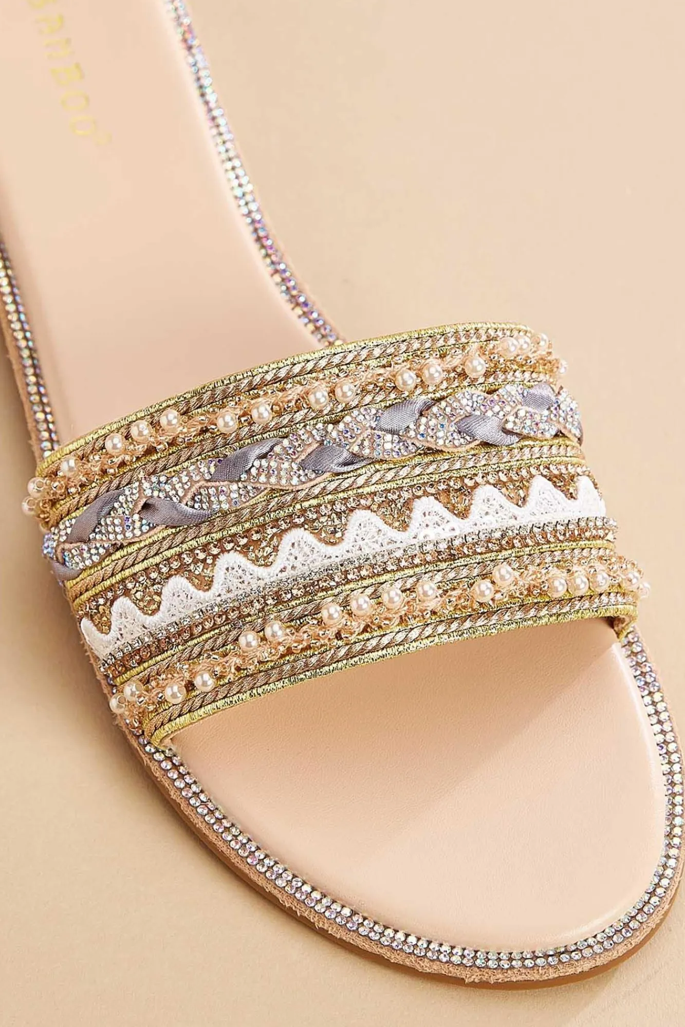 Women Versona Embellished Trim Sandals