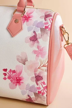 Women Versona Faux Leather Floral Bag Set