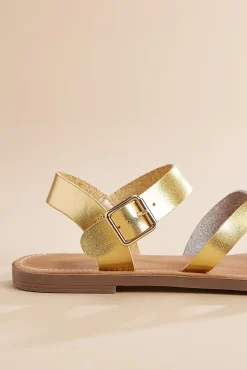 Women Versona Faux Leather Metallic Sandals
