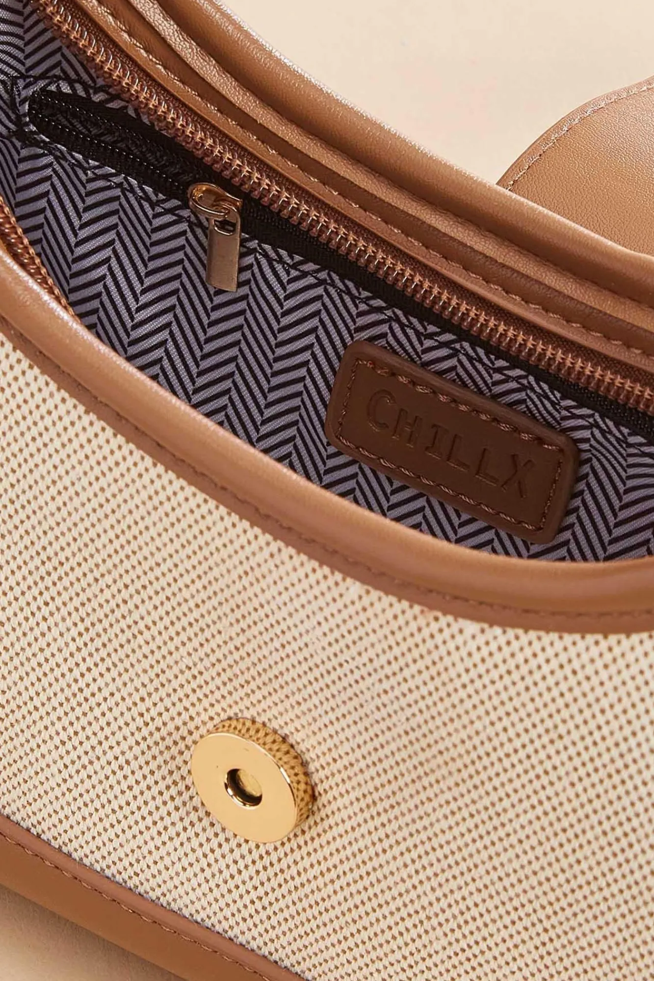 Women Versona Faux Leather Trim Satchel