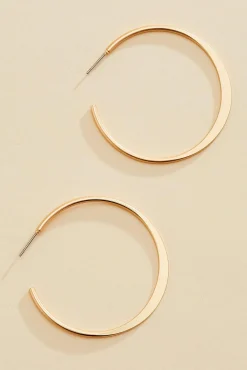 Women Versona Flat Bottom Hoop Earrings