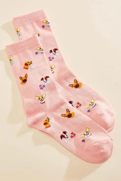 Women Versona Floral Dog Socks