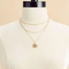 Women Versona Flower Pendant Necklace Set