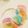 Women Versona Flower Petal Hoop Earrings