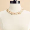Women Versona Gold Seashell Layered Necklace