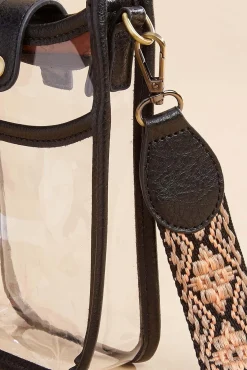Women Versona Guitar Strap Clear Cellphone Bag