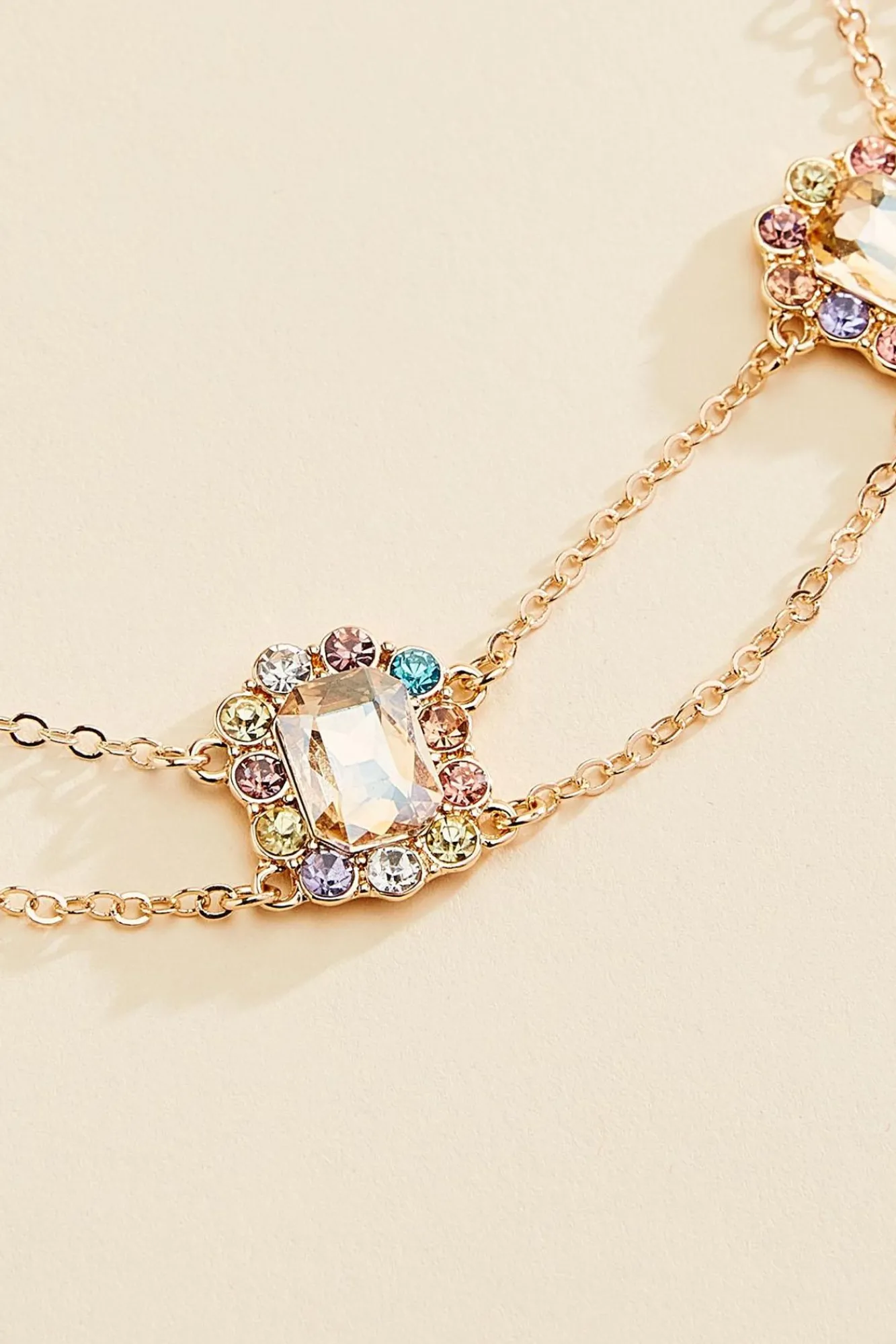 Women Versona Halo Stone Statement Necklace