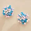 Women Versona Iridescent Floral Cluster Stud Earrings