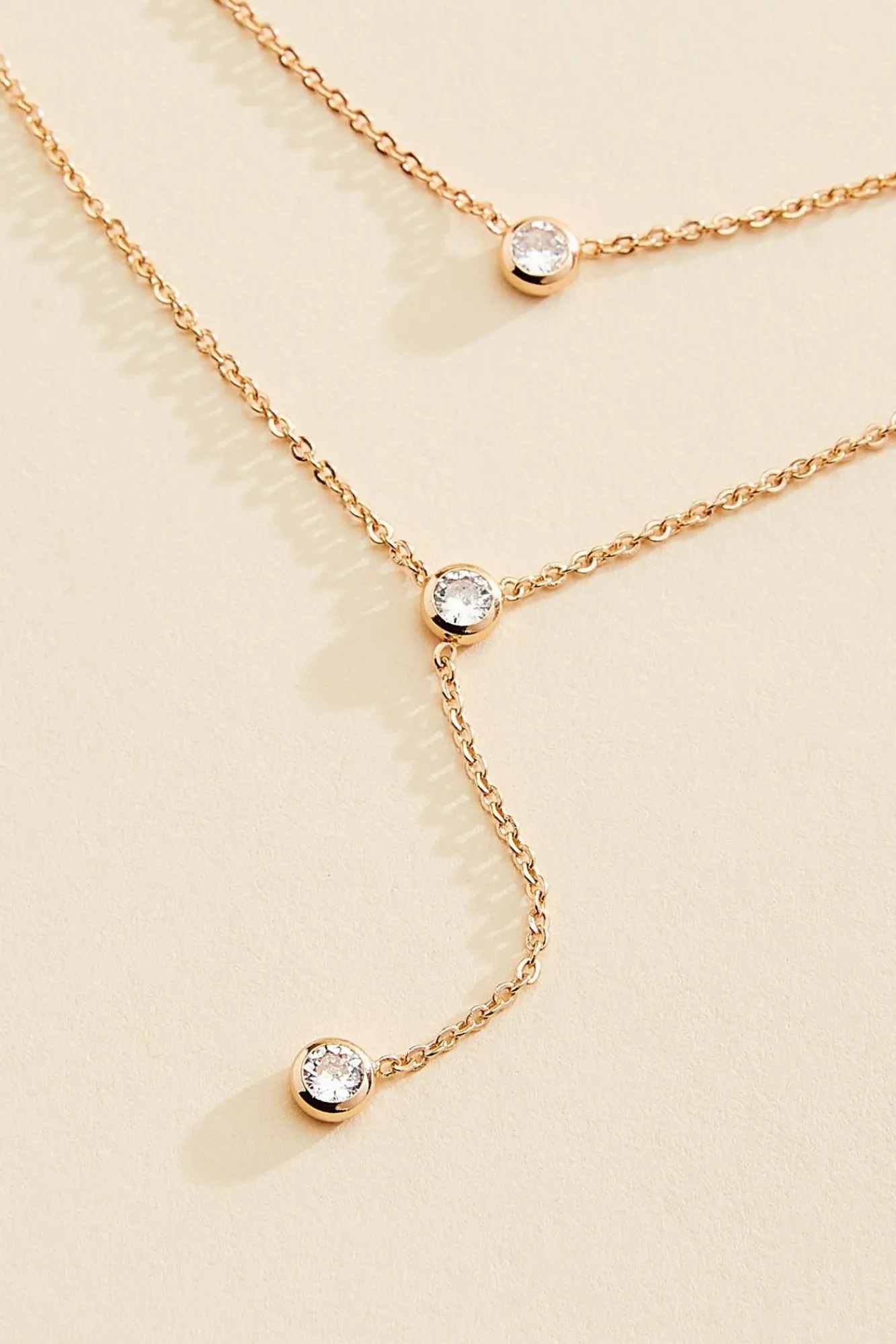 Women Versona Layered Bezel Necklace