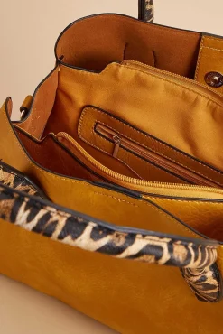 Women Versona Leopard Print Satchel And Wallet Set