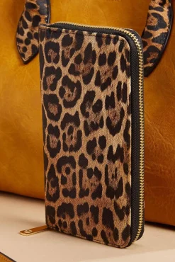 Women Versona Leopard Print Satchel And Wallet Set