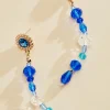 Women Versona Linear Blue Bead Earrings