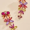 Women Versona Linear Colorful Butterfly Earrings