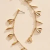 Women Versona Linear Flower Petal Earrings