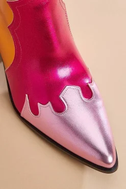 Women Versona Metallic Colorblock Boots