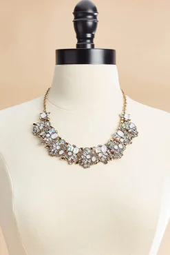Women Versona Mixed Stone Bib Necklace