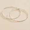 Women Versona Oversized Embellished Hoop Earrings
