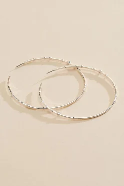 Women Versona Oversized Embellished Hoop Earrings
